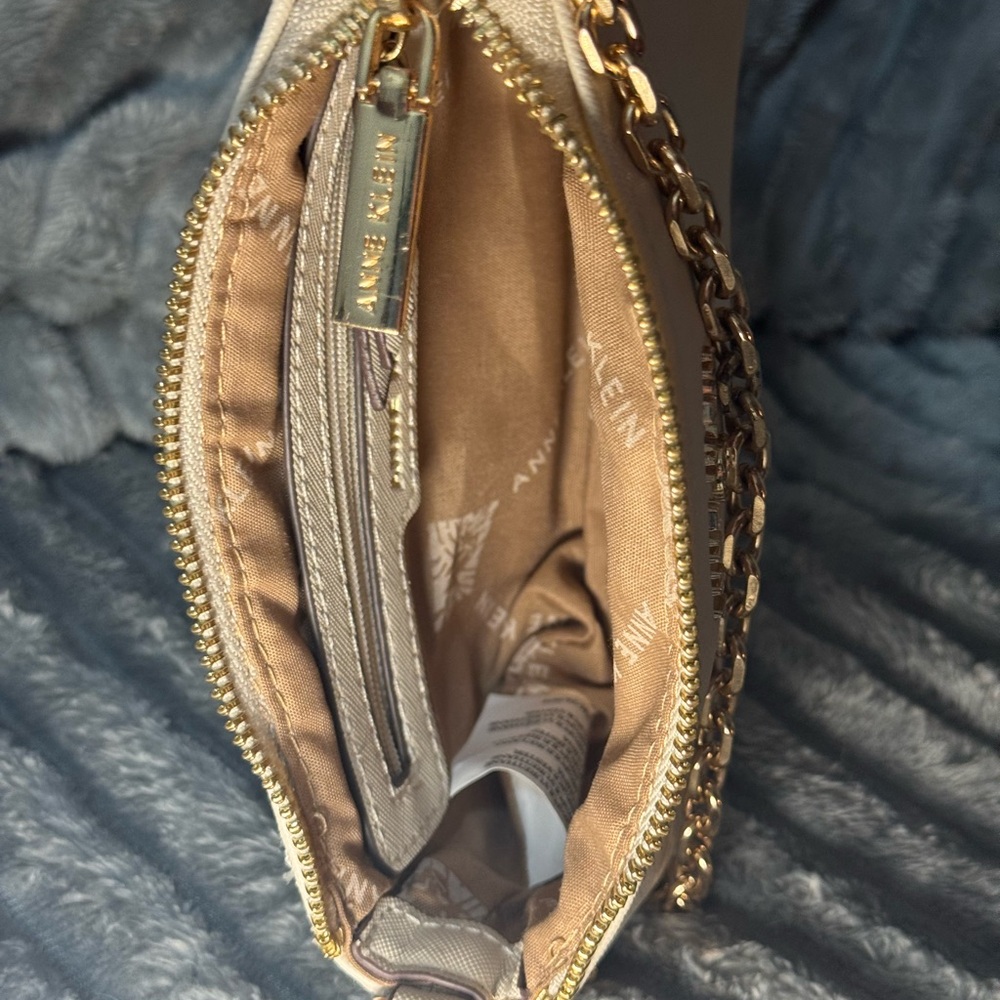 Anne Klein Cream Chain Shoulder Bag - Picture 12 of 12
